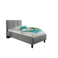 Polsterbett Avola Grau ca. 100x200 cm - Schwarz/Grau, MODERN, Holz/Textil (100/200cm) - Livetastic