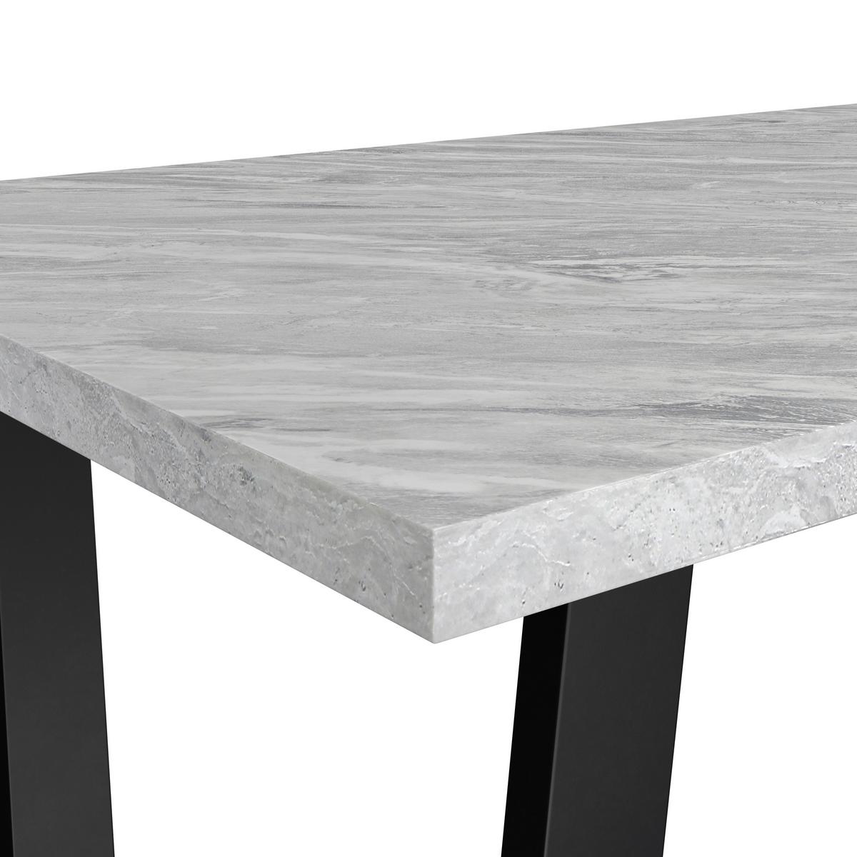 Jedilna Miza Melbourne, Siva, 140x90 - siva/črna, Moderno, kovina/leseni material (140/75/90cm)