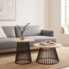SOFFBORD NICA - svart/ekfärgad, Modern, metall/trä (55/55/55cm) - Mömax