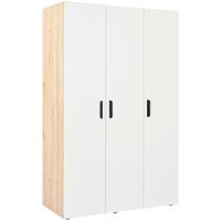 Omara Za Oblačila Basic Two 3d, Bela - črna/bela, Konvencionalno, umetna masa/leseni material (110,7/179/51,9cm)