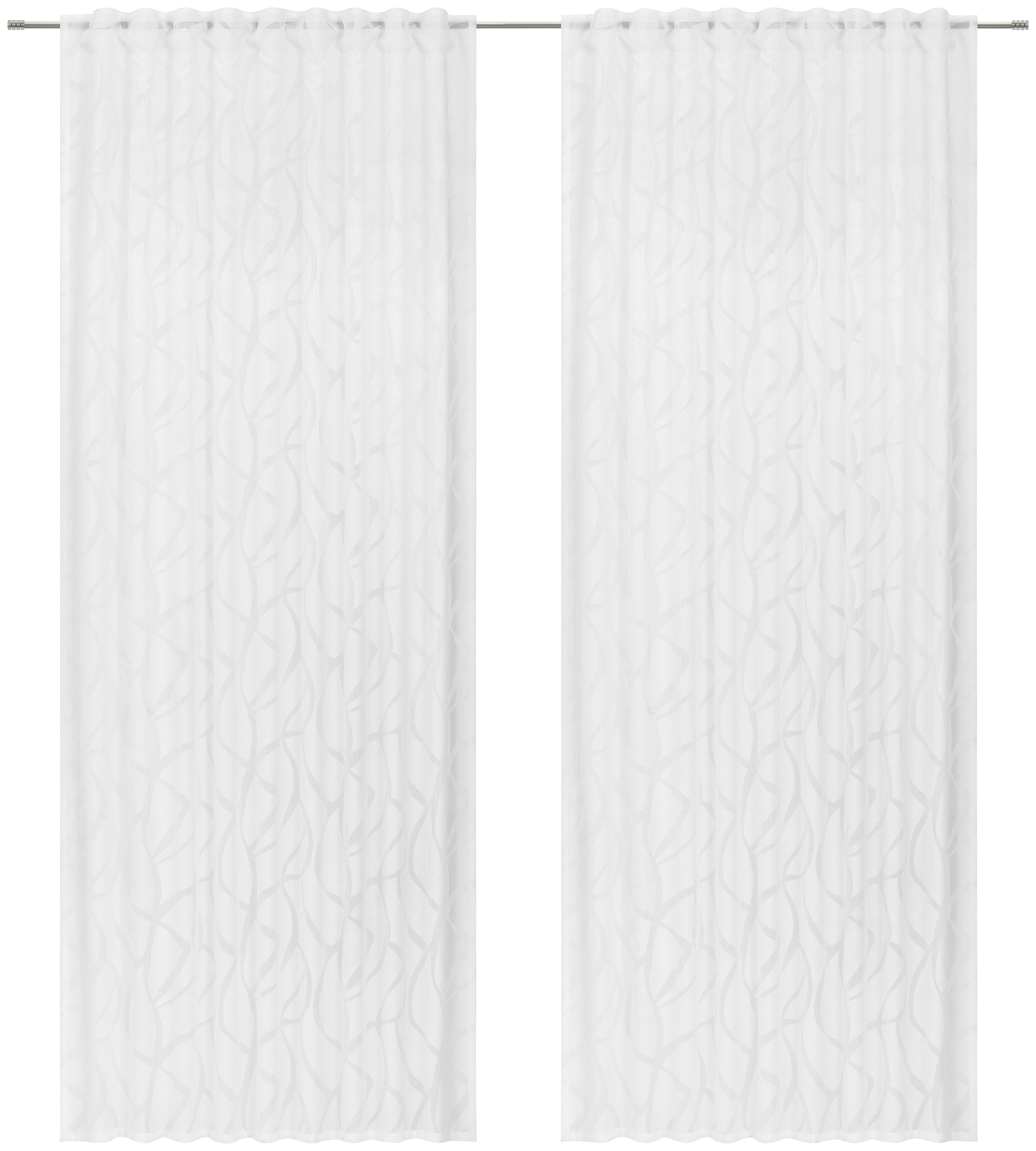 ZASŁONA GOTOWA GREN 2 SZTUKI - biały, Basics, tkanina (135/245cm) - Esposa