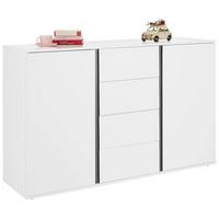 Sideboard Bianco in Weiss - Weiss/Silberfarben, Modern, Holzwerkstoff/Kunststoff (150/95/43cm) - Mömax