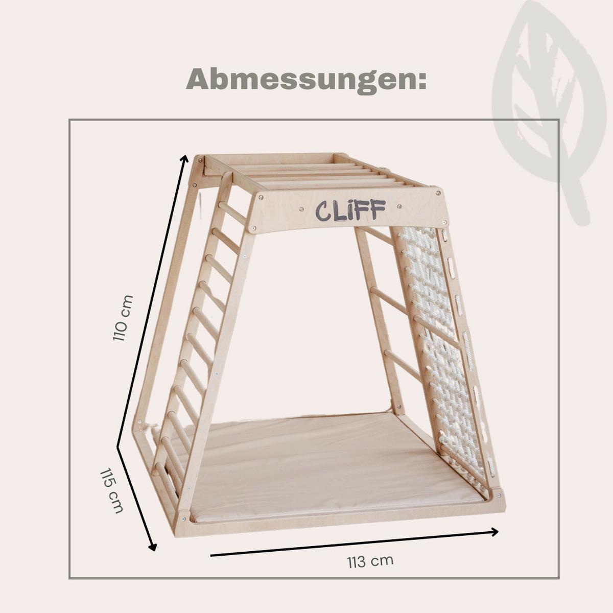 Igralo Za Plezanje Cliff Pro, Pravi Les - bela, Basics, les (113/115/110cm)