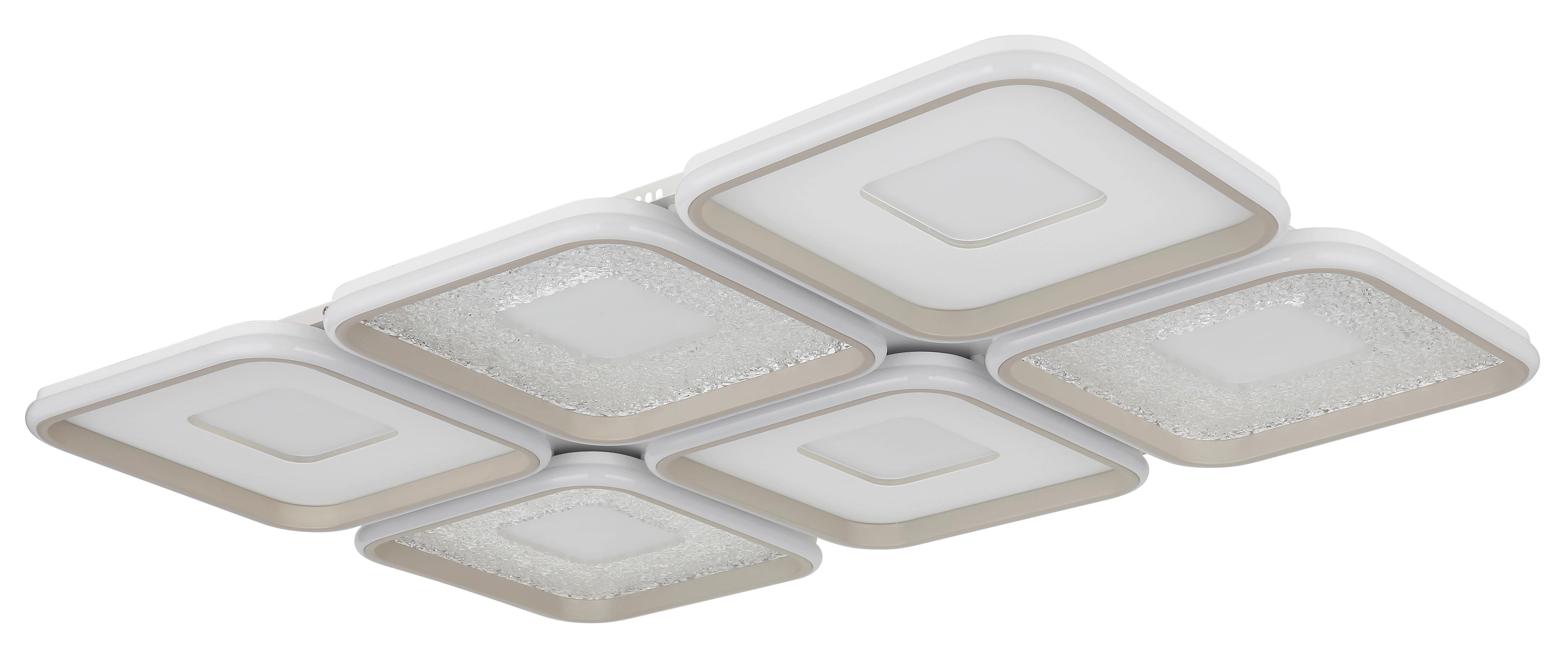 Led-deckenleuchte 48097-120 Mosaiko - Sandfarben/Klar, Design, Kunststoff/Metall (100,1/67/7,8cm) - Globo