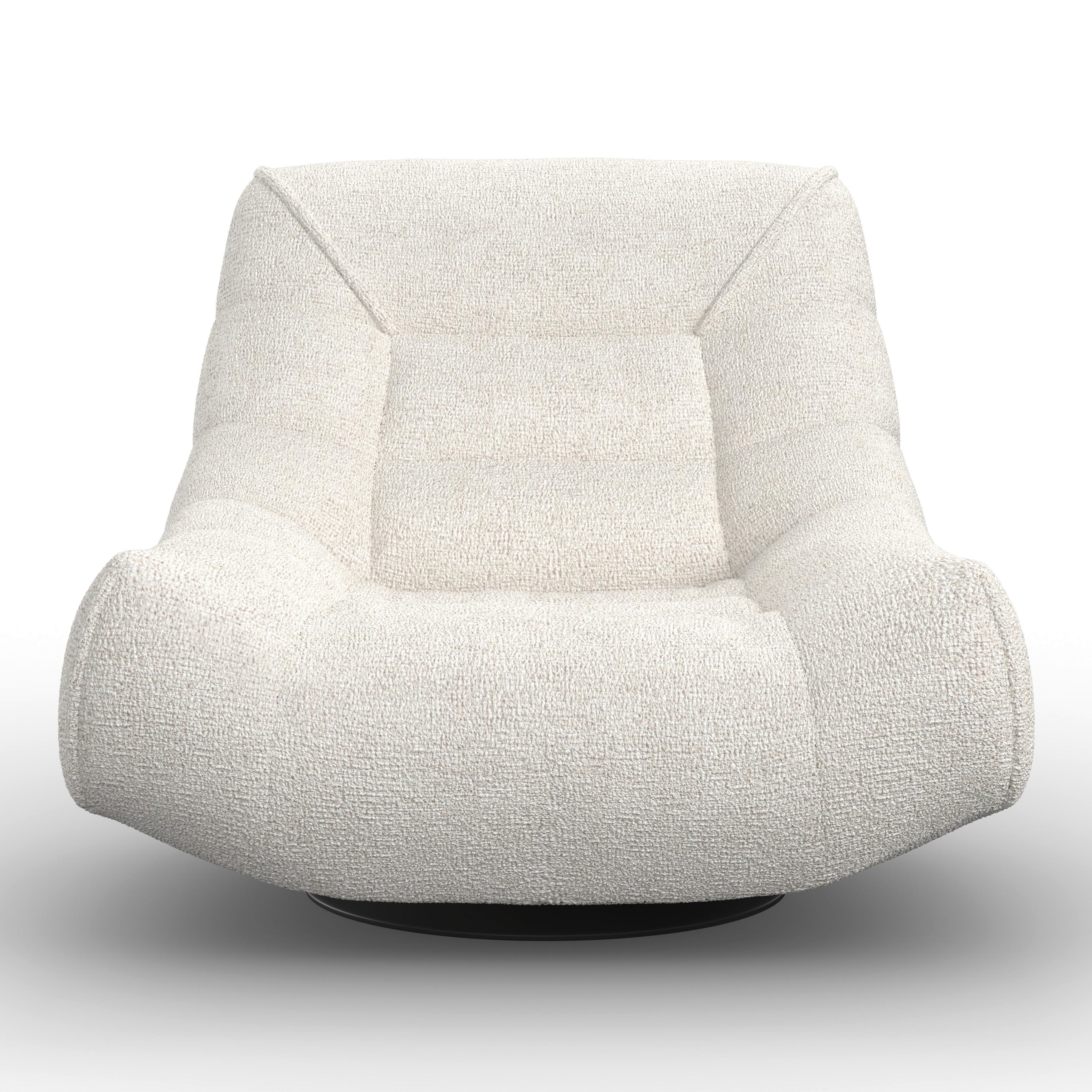 RELAXFÅTÖLJ LORENA - ljusgrå/svart, Modern, metall/textil (101/83/95cm) - Bessagi Home