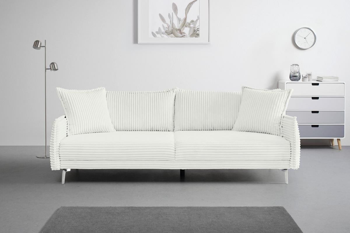 Mega Sofa Kiss - bijela/boje kroma, Moderno, drvo/metal (241/90/117cm) - Mömax