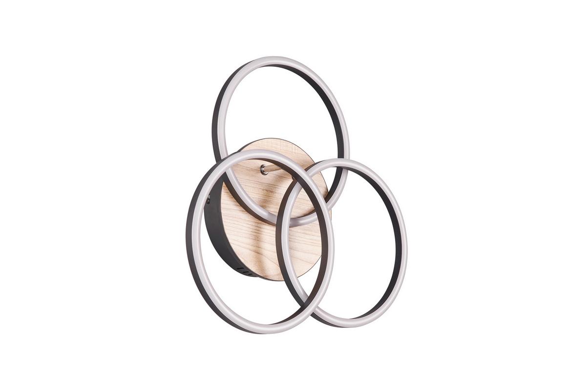 LED-Deckenleuchte Circle Braun max. 27 Watt - Braun, Design, Kunststoff (44/44/9,5cm)
