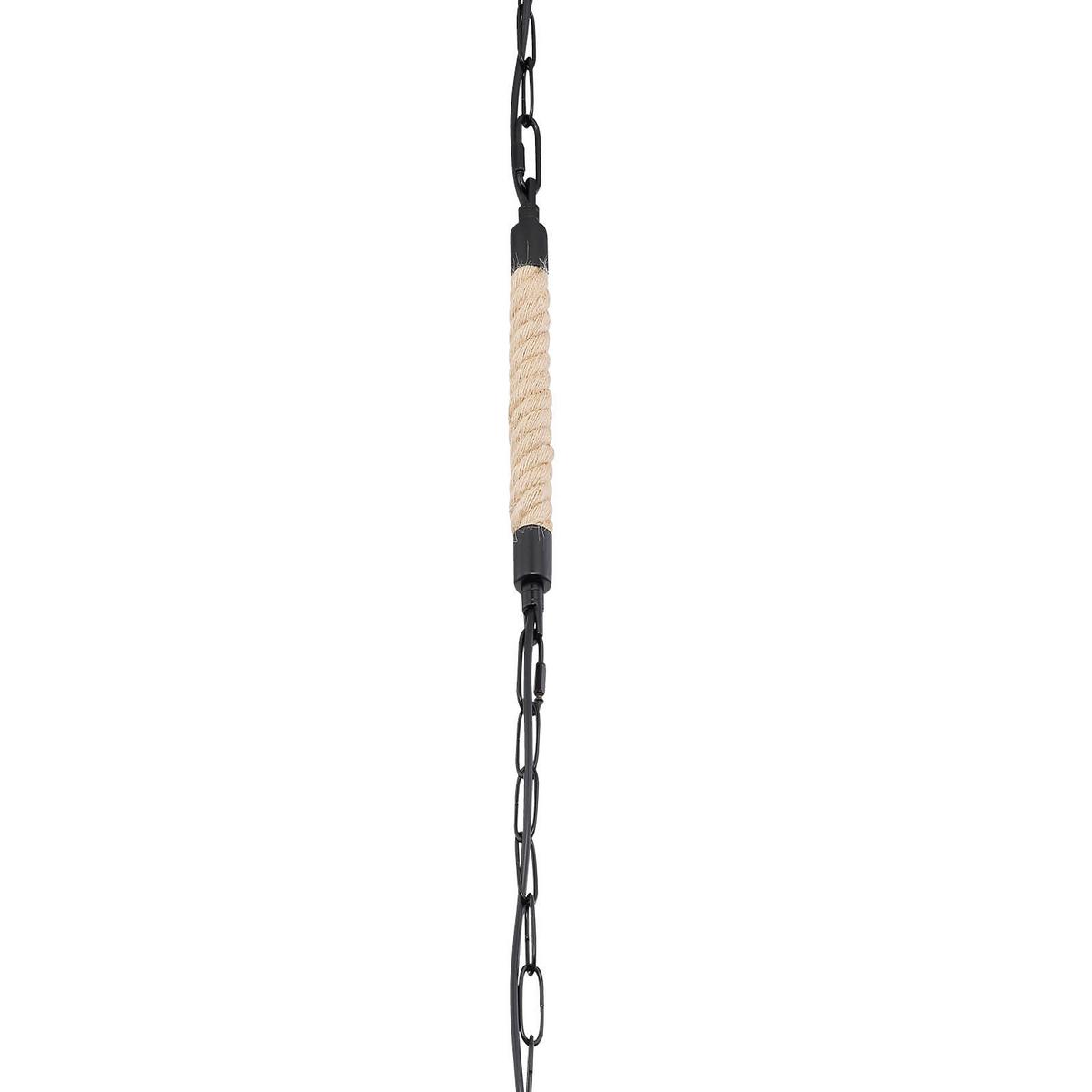 HÄNGELEUCHTE HALIA D: 35 CM BRAUN - Schwarz/Braun, Natur, Naturmaterialien/Metall (35/140cm) - Globo