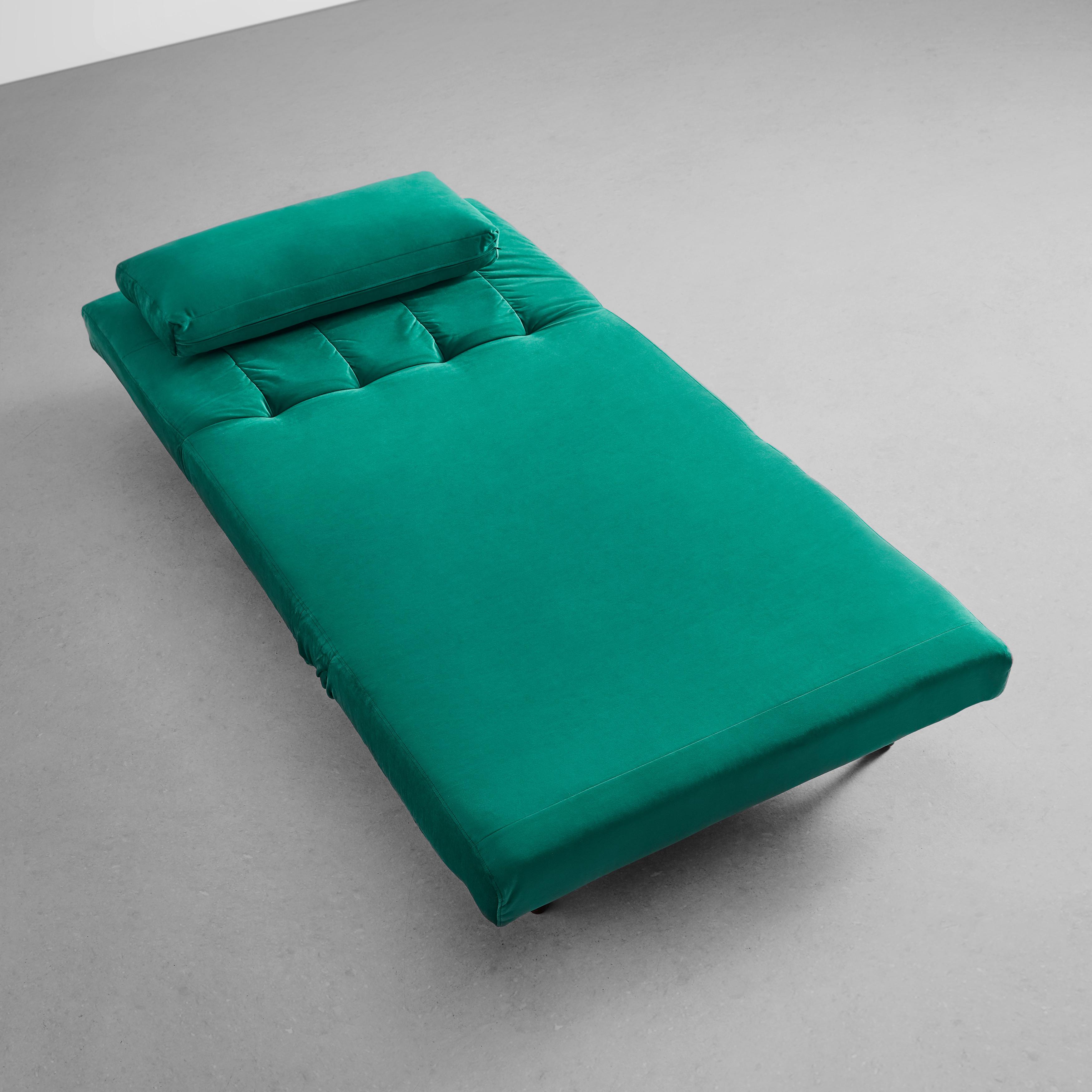 Schlafsessel Levin Grün Samt - Naturfarben/Grün, Modern, Holz/Textil (103/94/82cm) - Bessagi Home