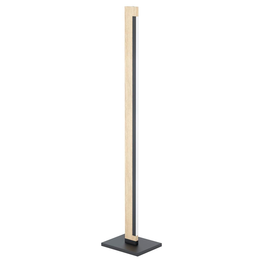 Led-stehleuchte 99296 Camacho - Eichefarben/Schwarz, Basics, Holz/Kunststoff (10/126cm) - Eglo