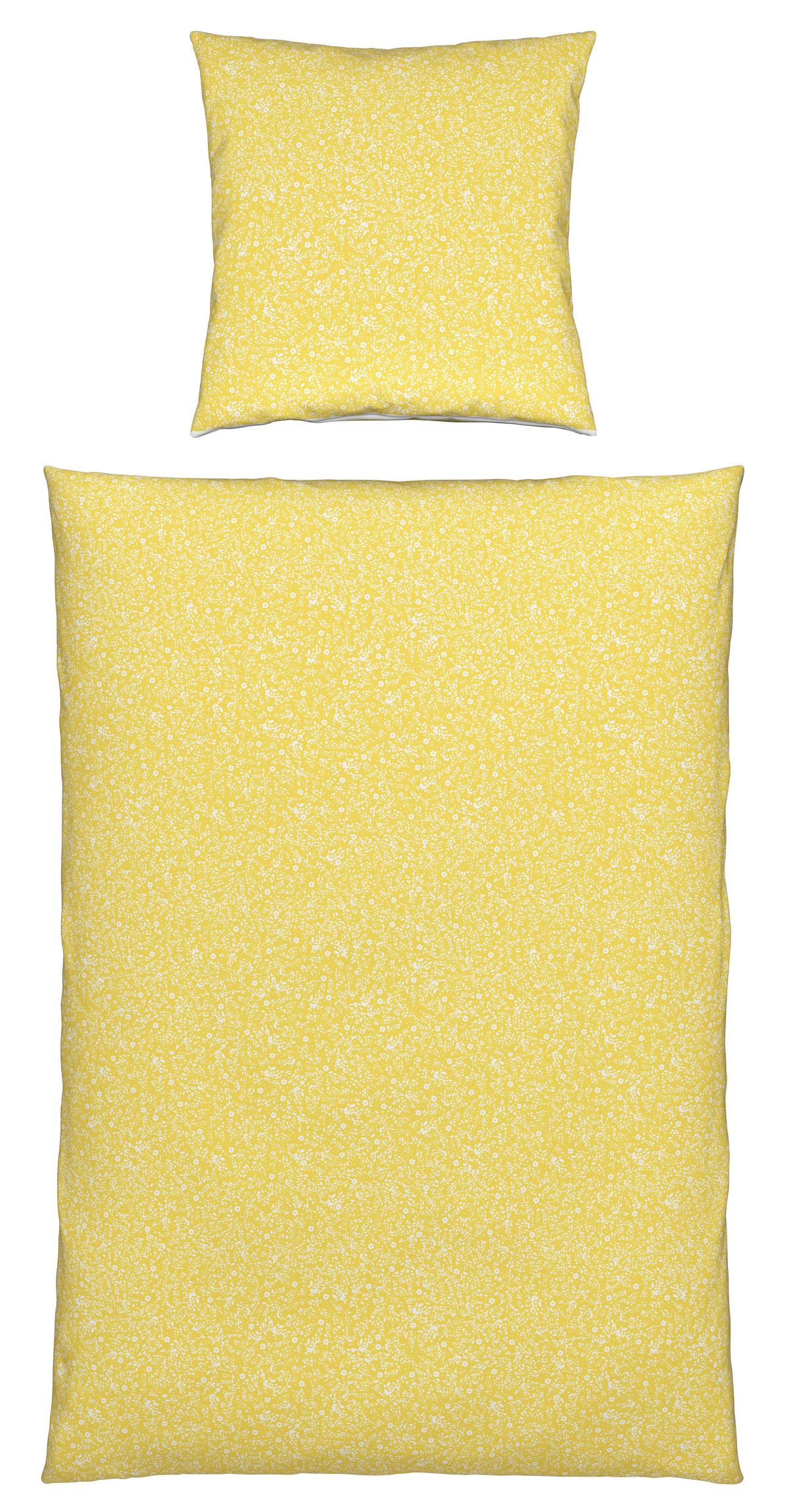 Bettwäsche Barn Flower in Gelb ca. 135x200cm - Gelb, KONVENTIONELL, Textil (135/200cm) - Modern Living