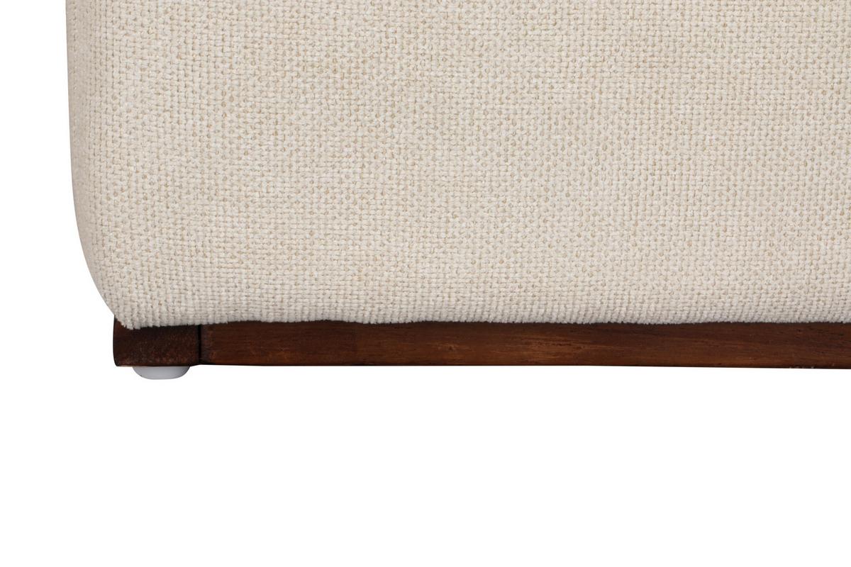 SIEDZISKO JULA - beżowy/kolor naturalny, Design, drewno/tkanina (122/41/45cm) - MID.YOU
