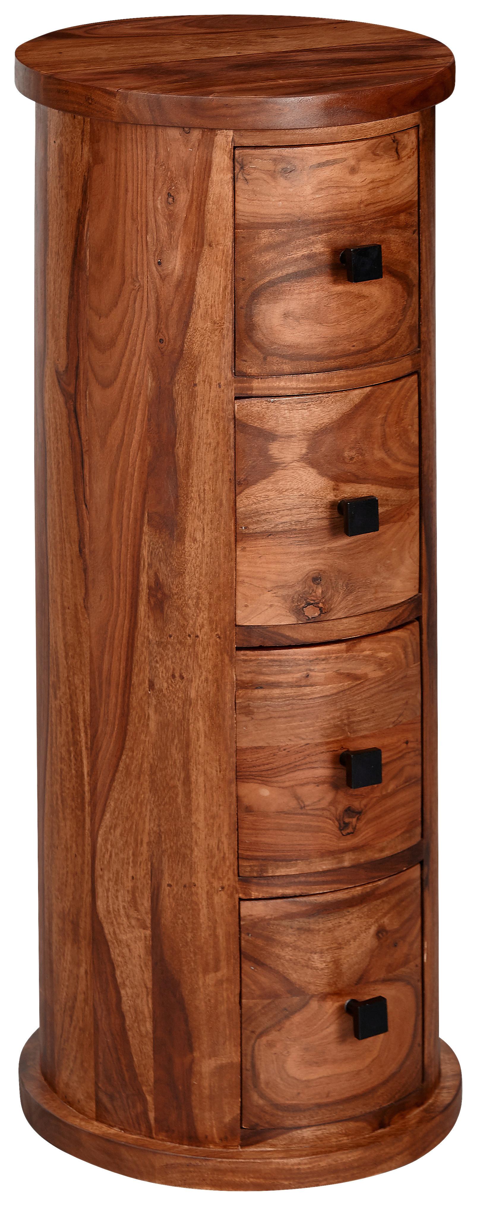 Komoda Wl6.148 - črna/barve indijskega rožnega lesa, Konvencionalno, kovina/les (35/85/35cm) - MID.YOU