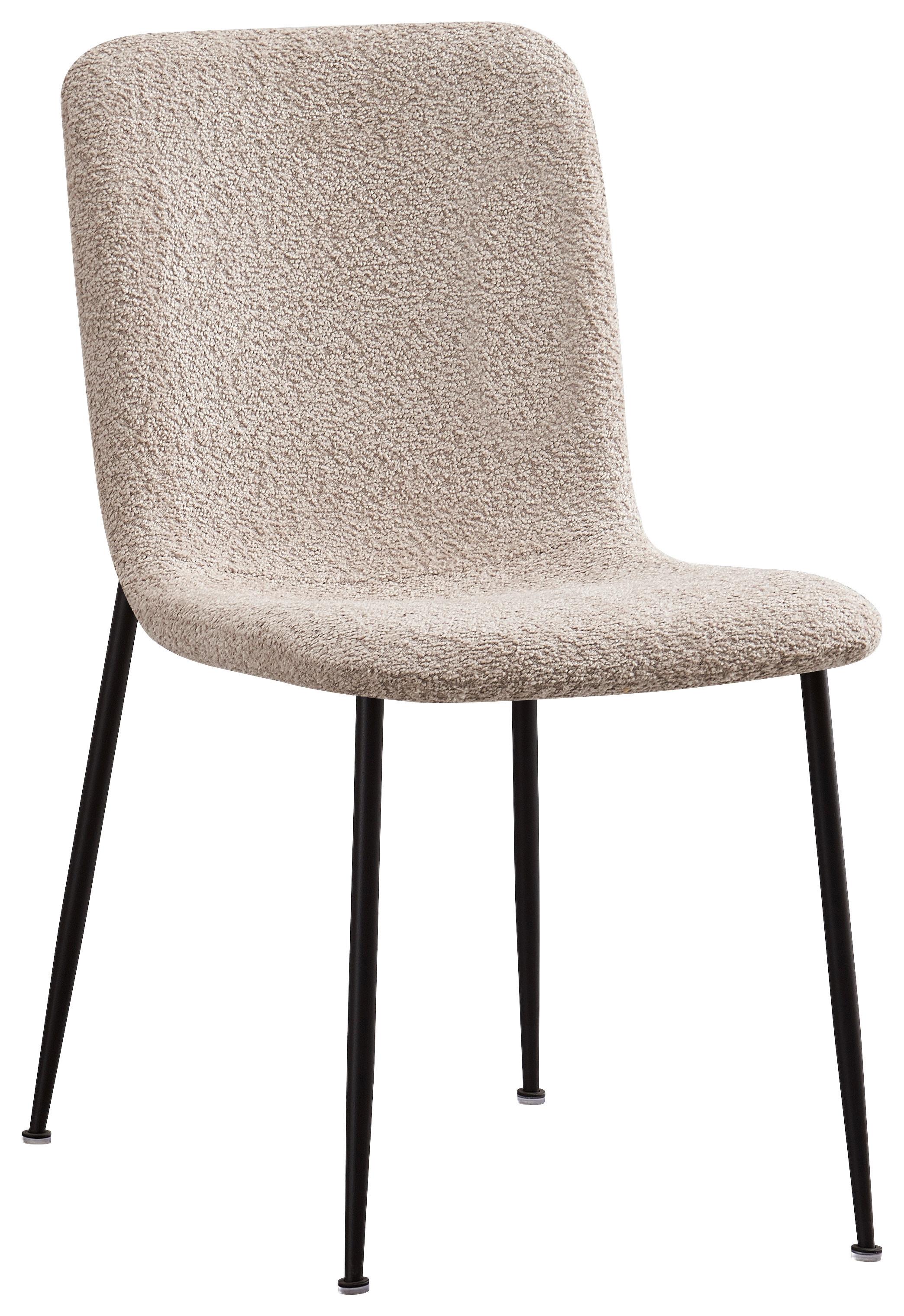 Stol Mila - črna/bež, Moderno, kovina (43/82/57cm) - Mömax