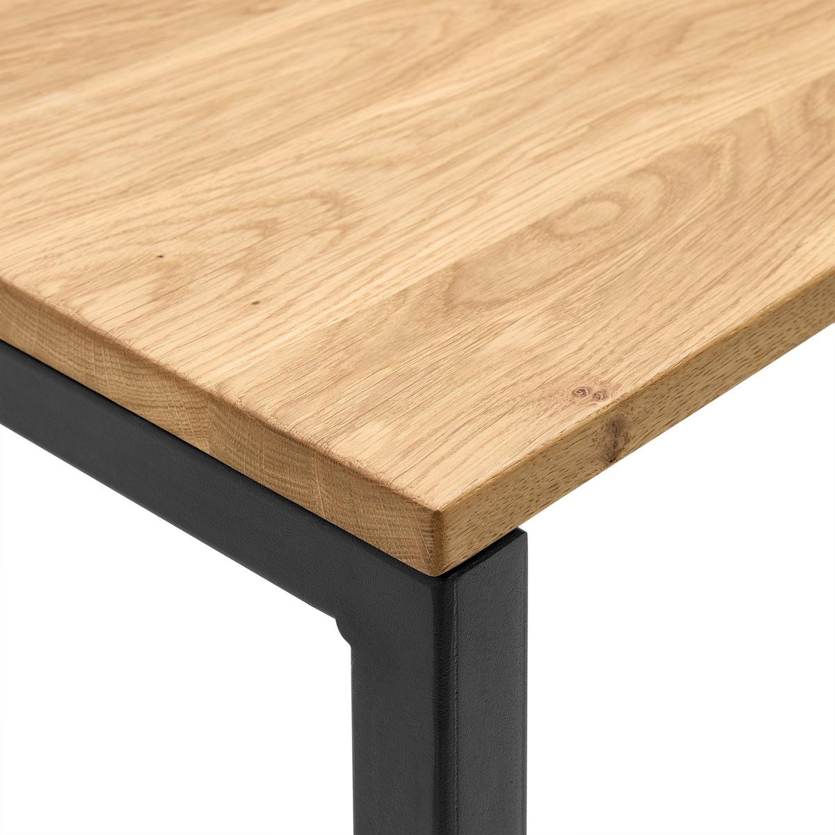 Schreibtisch Albero Naturfarben/Schwarz - Schwarz/Naturfarben, MODERN, Holz/Metall (160/76/70cm) - Premium Living