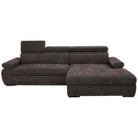 Kutna Garnitura Vegas - tamno smeđa/crna, Design, drvo/tekstil (294/173cm) - Modern Living