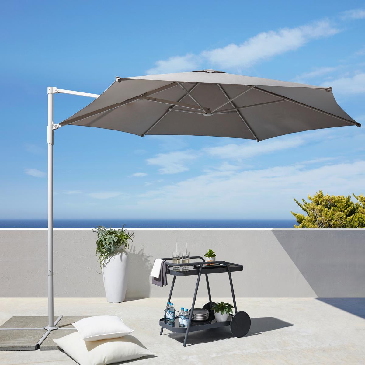 Ampelschirm Agostino in Grau - Grau, Modern, Textil/Metall (300/250/300cm) - Mömax