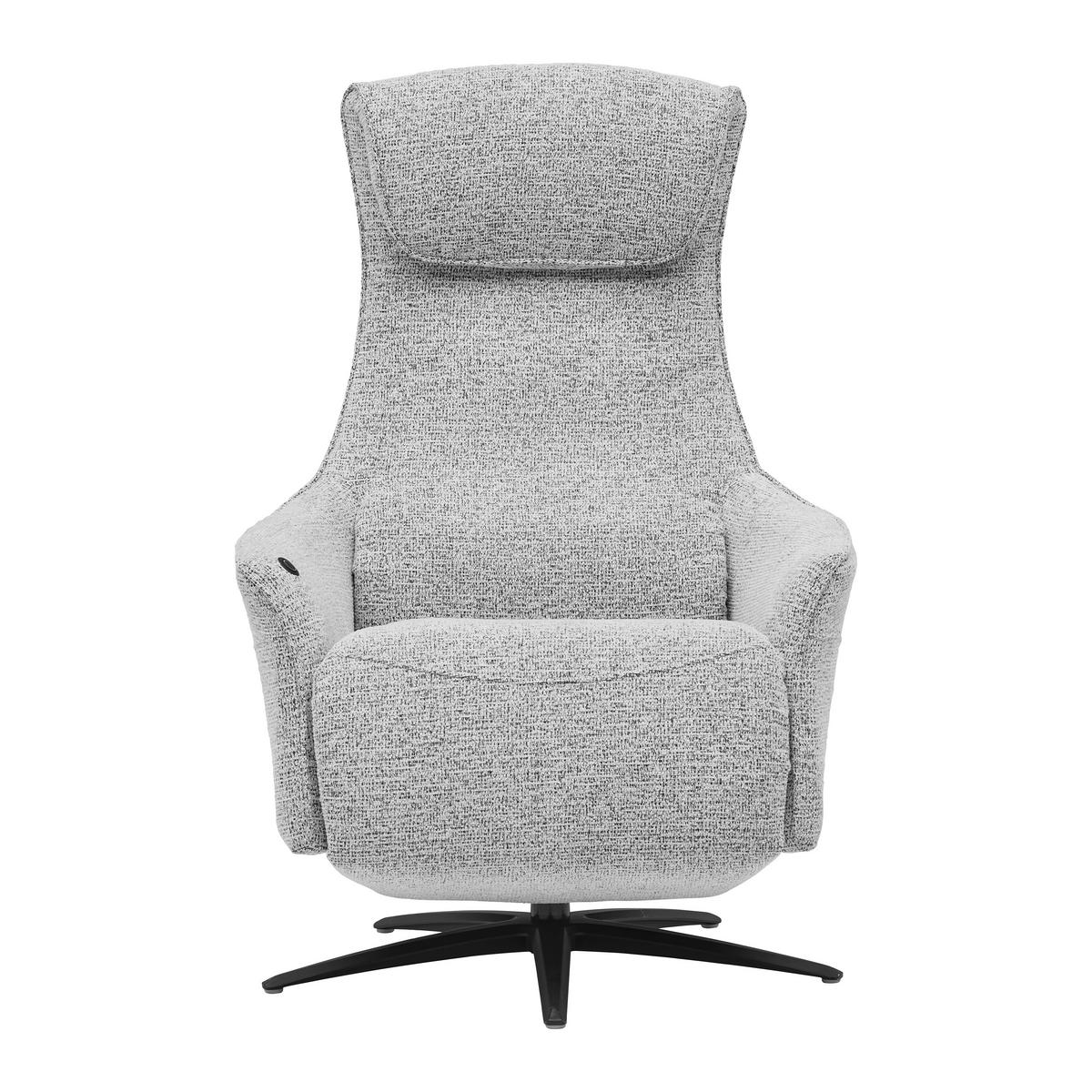 Relaxsessel Maximus Grau - Schwarz/Grau, MODERN, Holz/Textil (75/110/86cm) - Premium Living