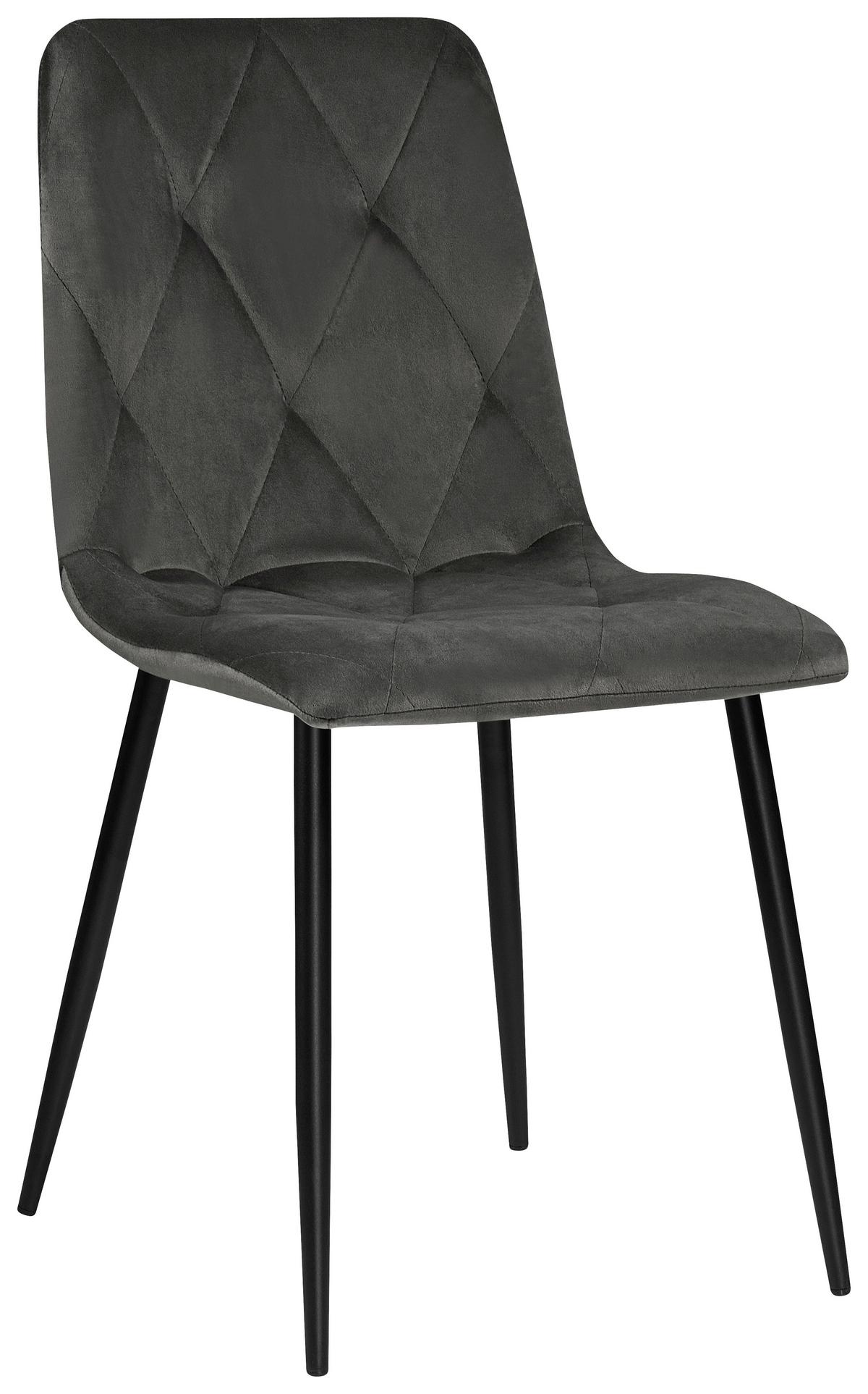 ZESTAW KRZESEŁ JIM    -BOXXX- - ciemnoszary/czarny, Design, metal/tkanina (43/84/56cm) - Boxxx
