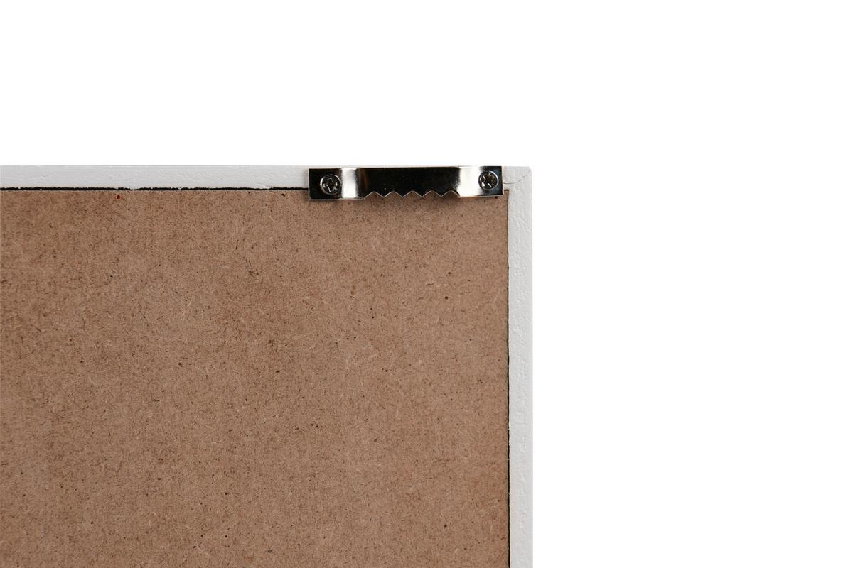 Kulcstartó Tábla Saskia - fehér/szürke, Konventionell, faalapú anyag (20/30/3cm)