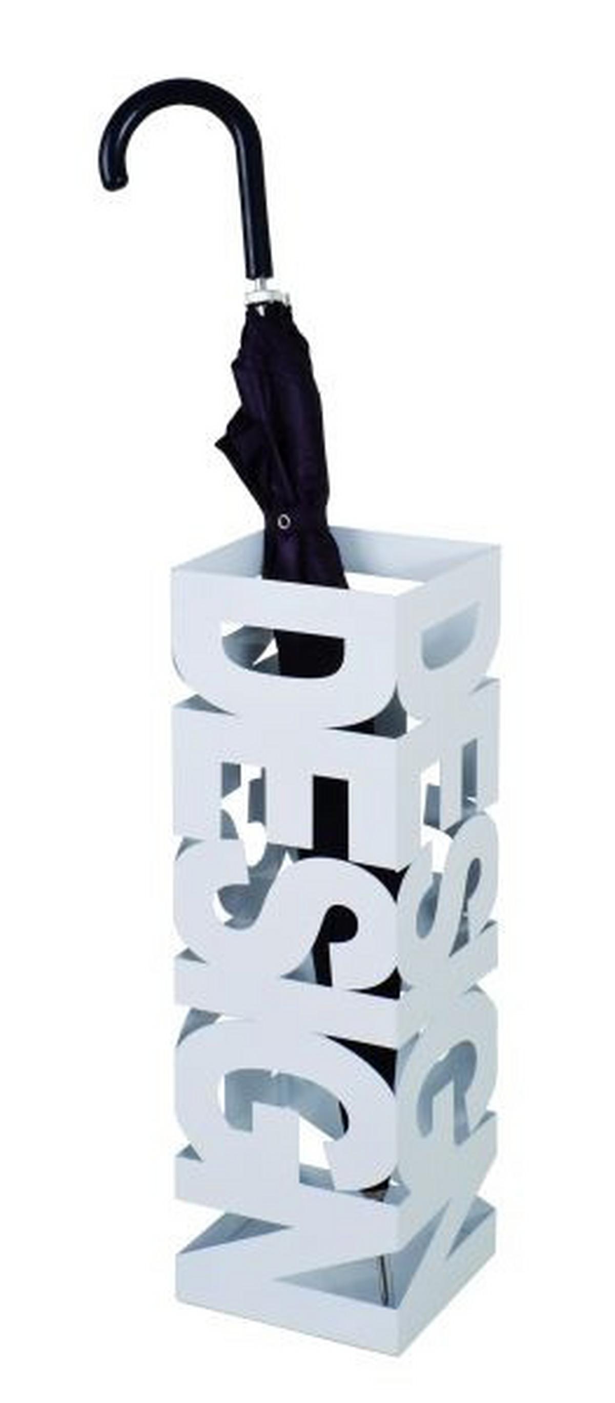 Suport pentru umbrele DESIGN - alb, Modern, metal (16/48/16cm) - Modern Living
