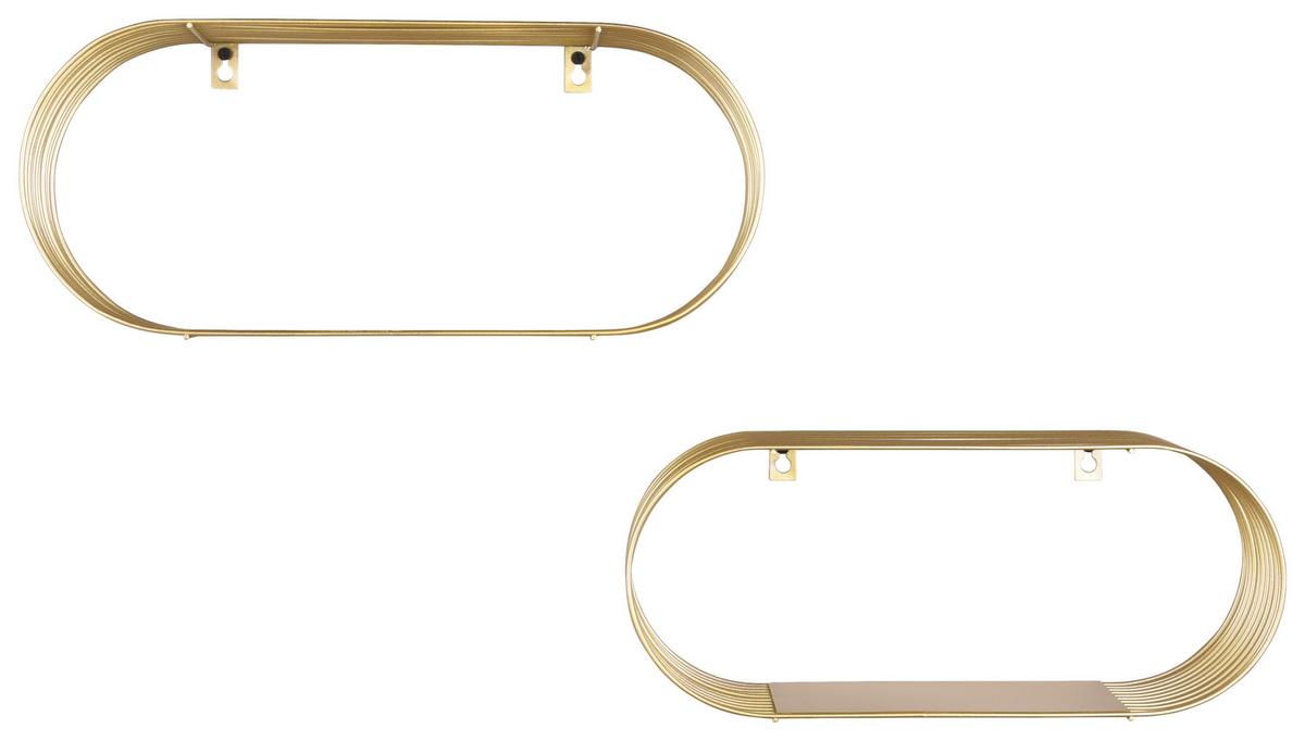 Wandregal Jessica in Goldfarben - Goldfarben, MODERN, Metall (43/18/10cm) - Mömax