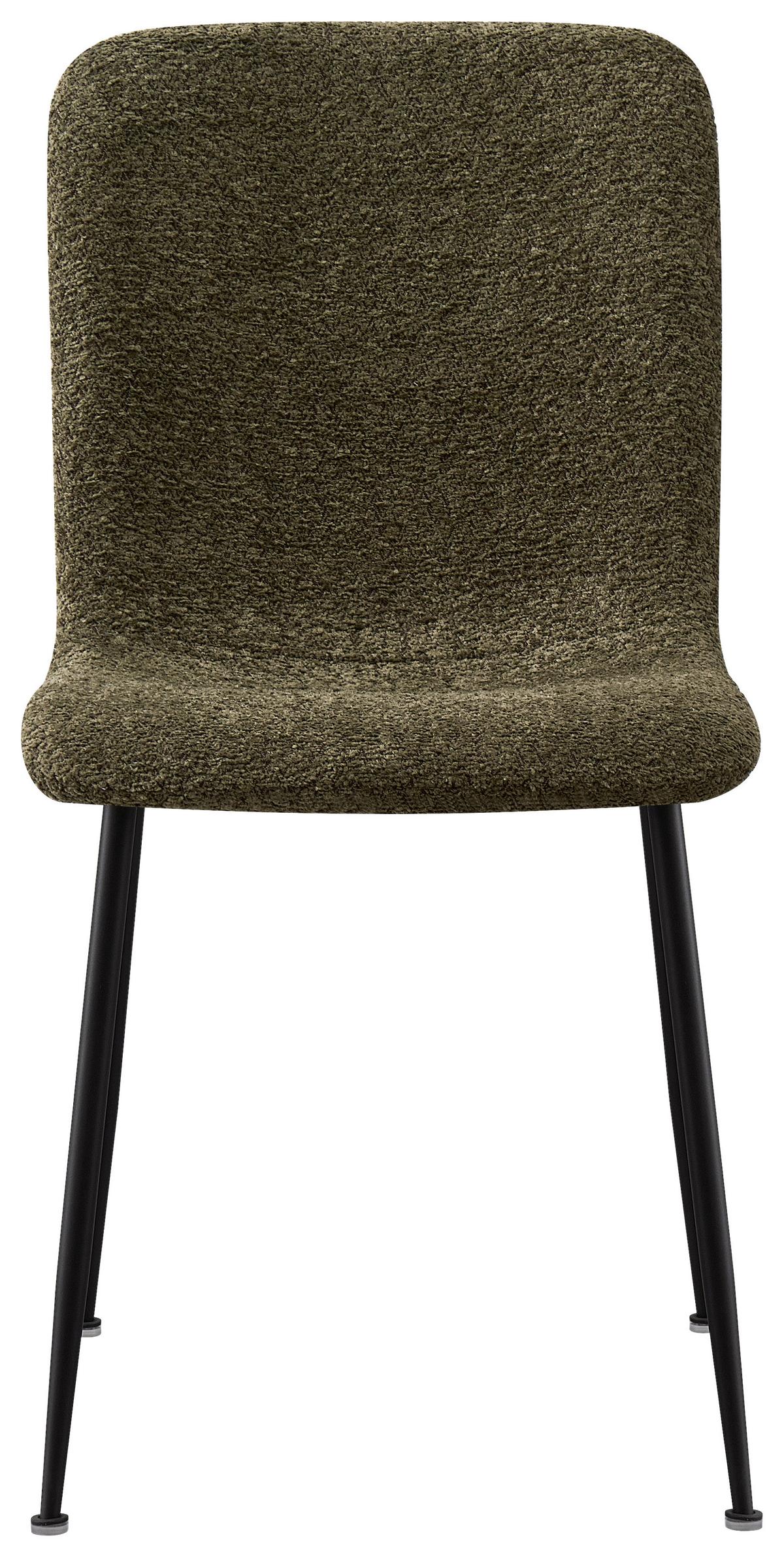Stuhl Mila Grün - Schwarz/Grün, MODERN, Holz/Textil (43/82/57cm) - Mömax