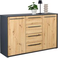 Comodă ADRIANO 3 - stejar Artisan/antracit, Trend, material pe bază de lemn (149/94,8/41,2cm) - Modern Living