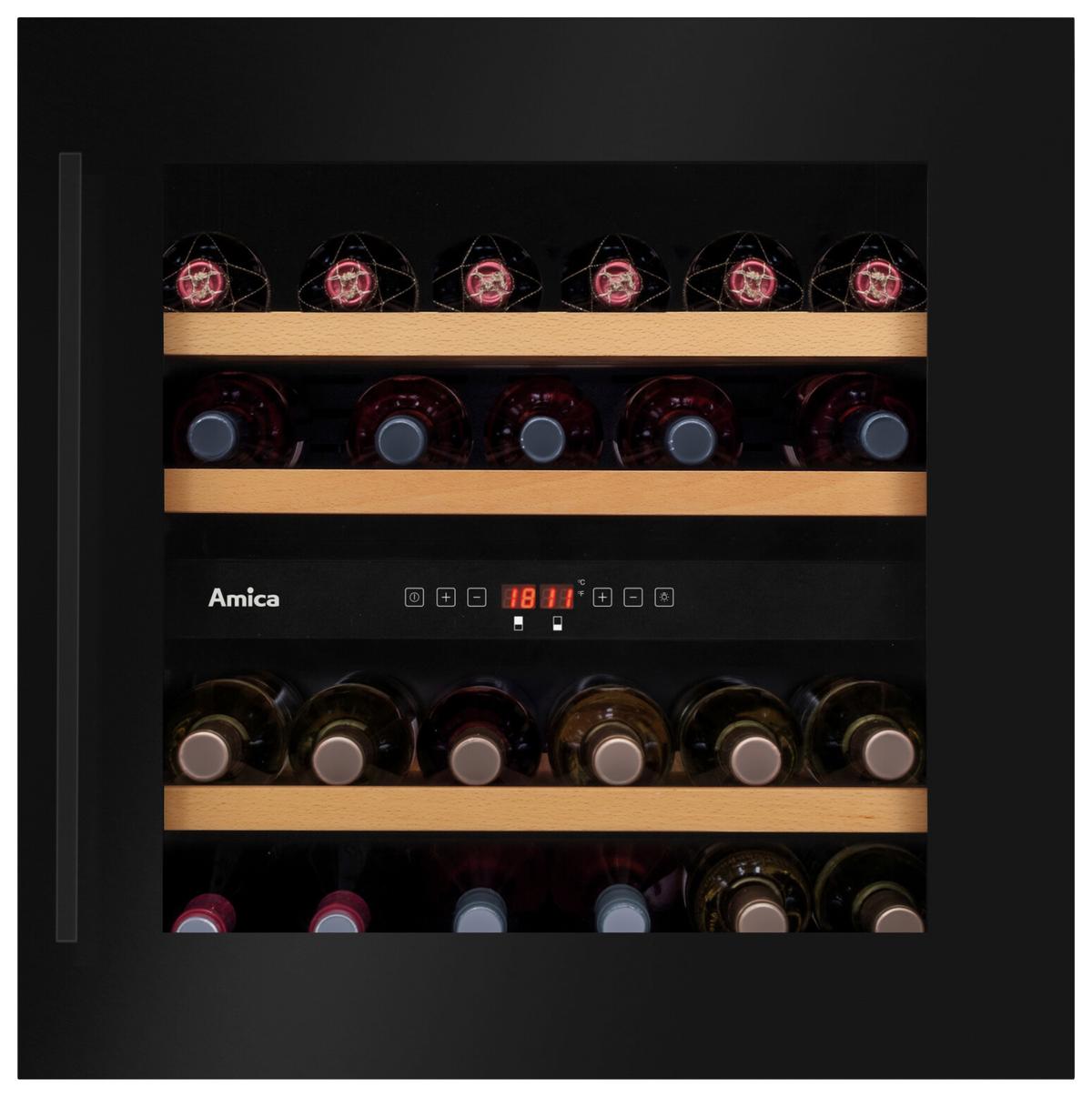 Weinkühlschrank WK341212S in Schwarz - Schwarz, MODERN (59/59,5/60,8cm) - Amica