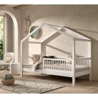 Hausbett FORREST Weiß ca. 90x200 cm Echtholz Buche - Naturfarben/Weiß, MODERN, Holz (90/200cm) - Vipack