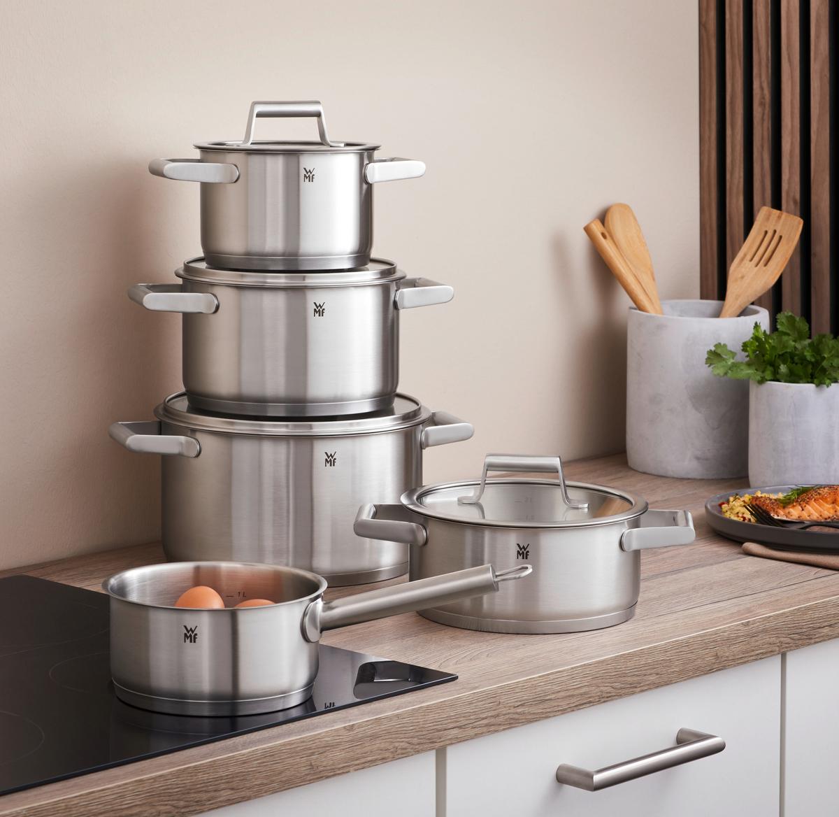 Kochtopfset WMF Comfort Line Edelstahlfarben 5-teilig - Edelstahlfarben, KONVENTIONELL, Metall (29/53,1/23,2cm) - WMF