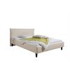 Polsterbett Roswell Beige ca. 100x200 cm - Beige/Schwarz, MODERN, Holz/Textil (100/200cm) - Livetastic
