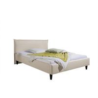 Polsterbett Roswell Beige ca. 100x200 cm - Beige/Schwarz, MODERN, Holz/Textil (100/200cm) - Livetastic