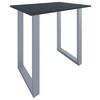 BARTISCH XONA B 110X80 - Anthrazit/Silberfarben, Konventionell, Holzwerkstoff/Metall (110/102/80cm)