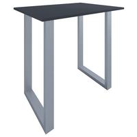 BARTISCH XONA B 110X80 - Anthrazit/Silberfarben, Konventionell, Holzwerkstoff/Metall (110/102/80cm)