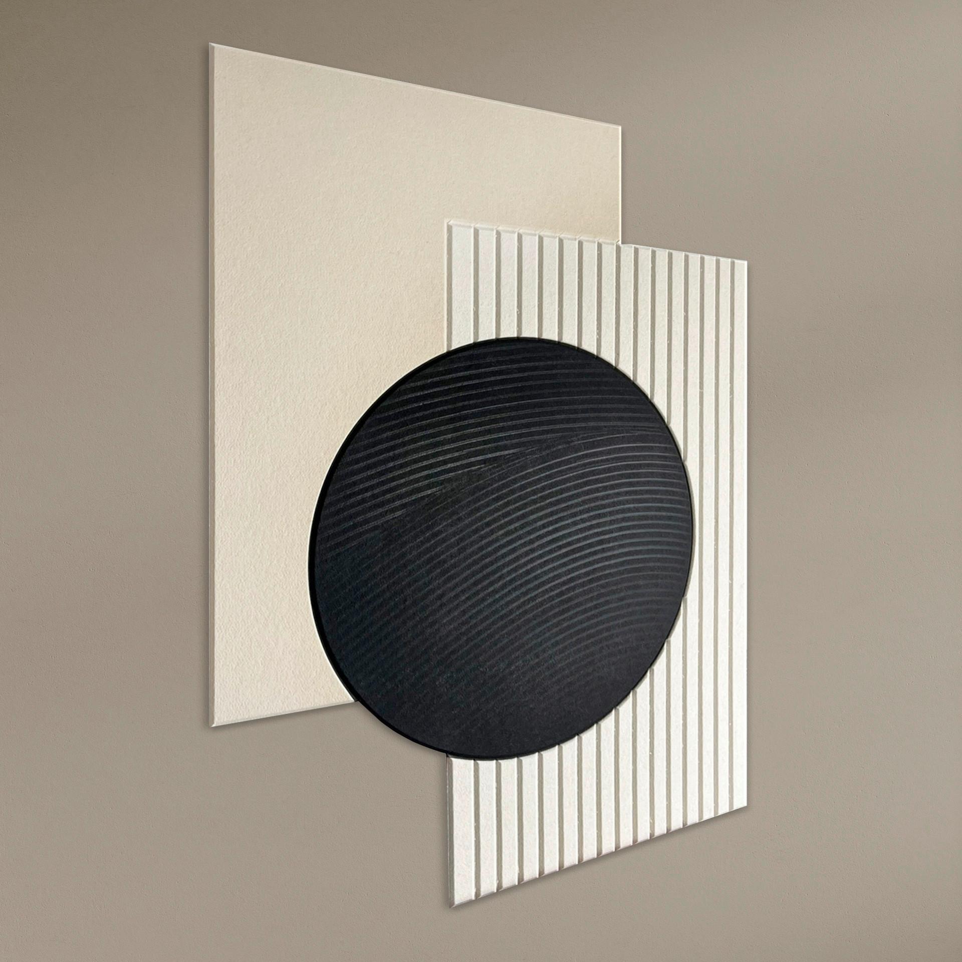 AKUSTIKPANEL MILLA - beige/svart, textil (90/120cm) - Mömax