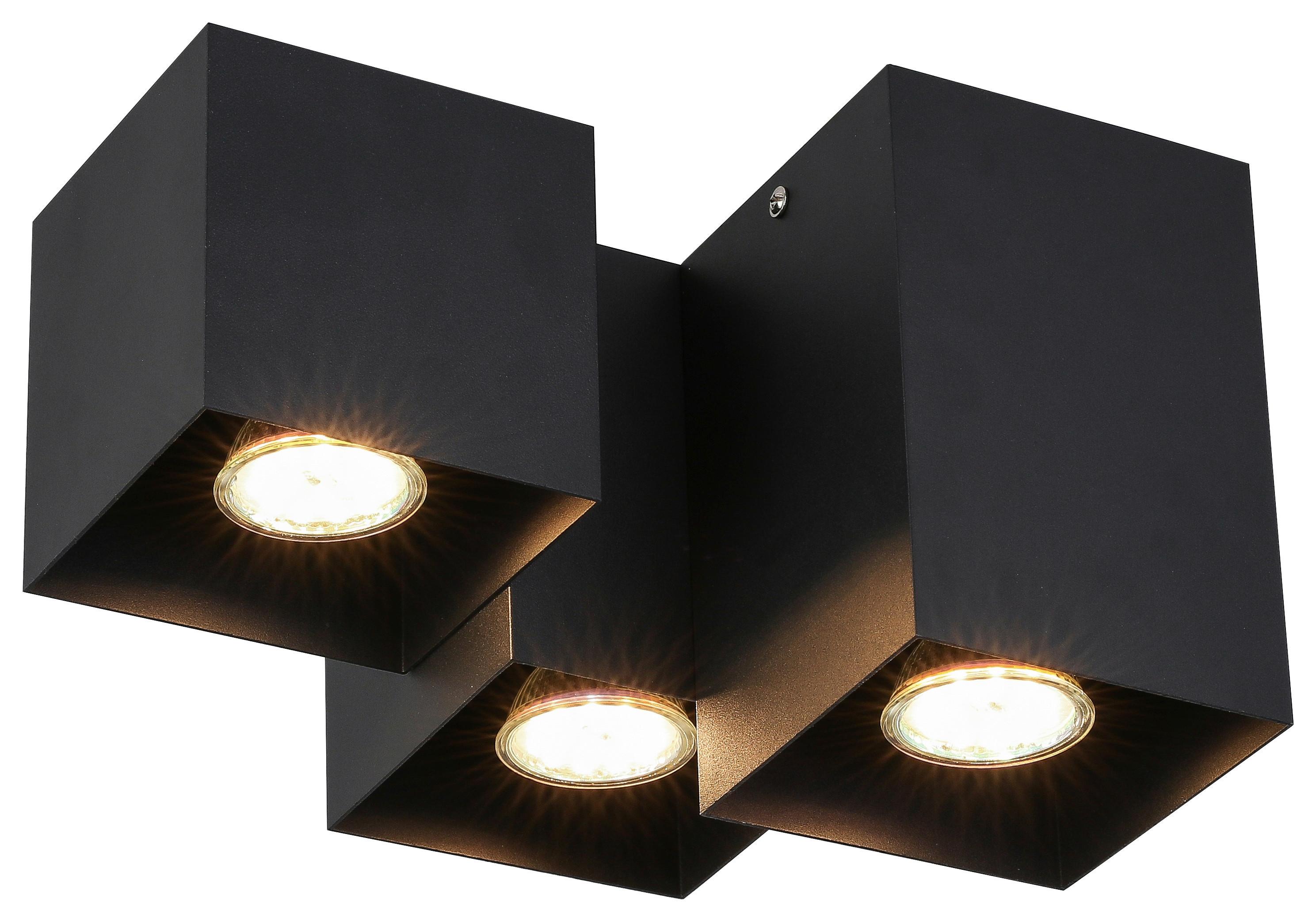 Deckenleuchte Denisa max. 9 Watt - Schwarz, Modern, Metall (25/20/15cm) - Modern Living