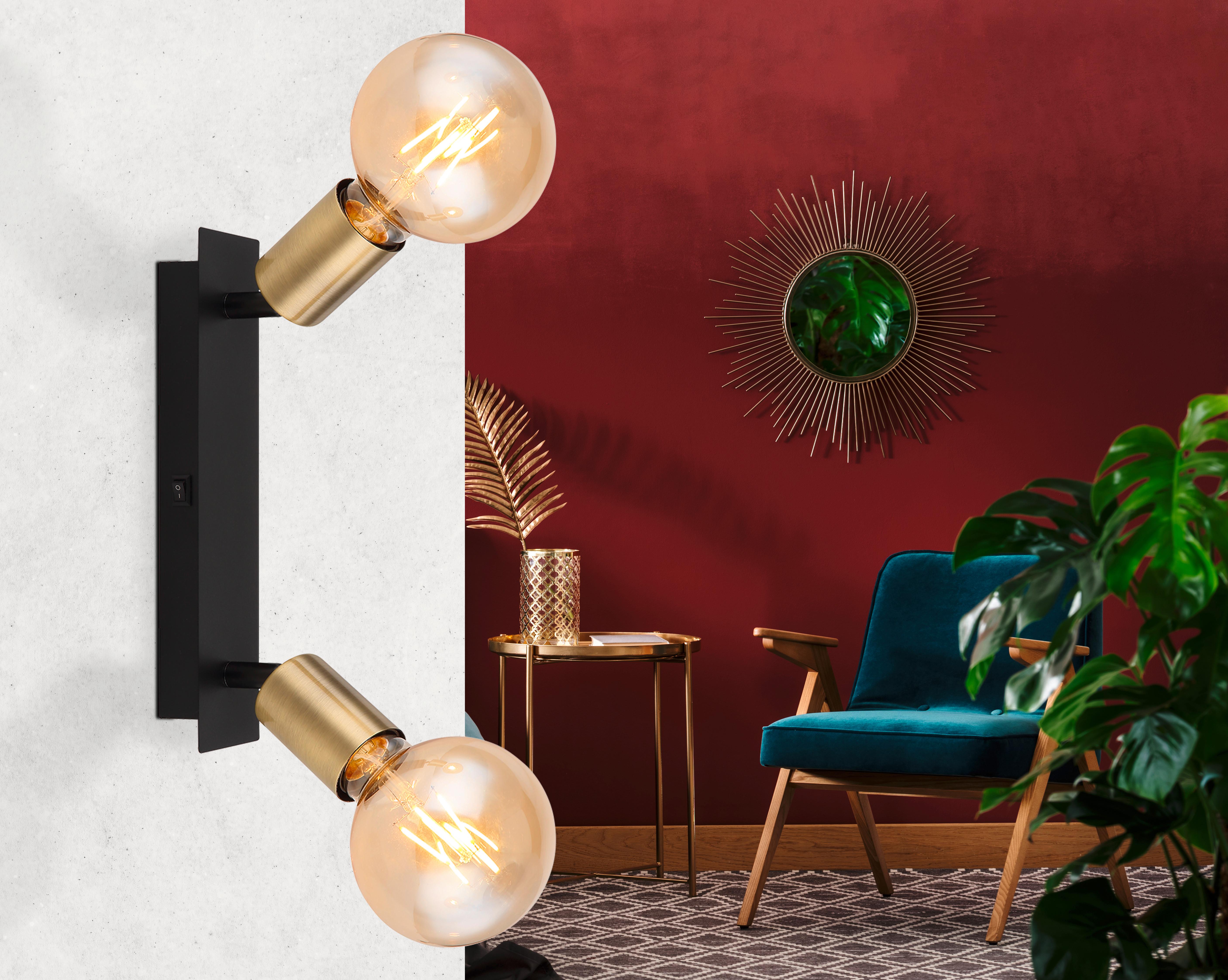 Strahler Lilliana in Schwarz max. 40 Watt - Schwarz, Design, Metall (25/6/10,5cm) - Globo
