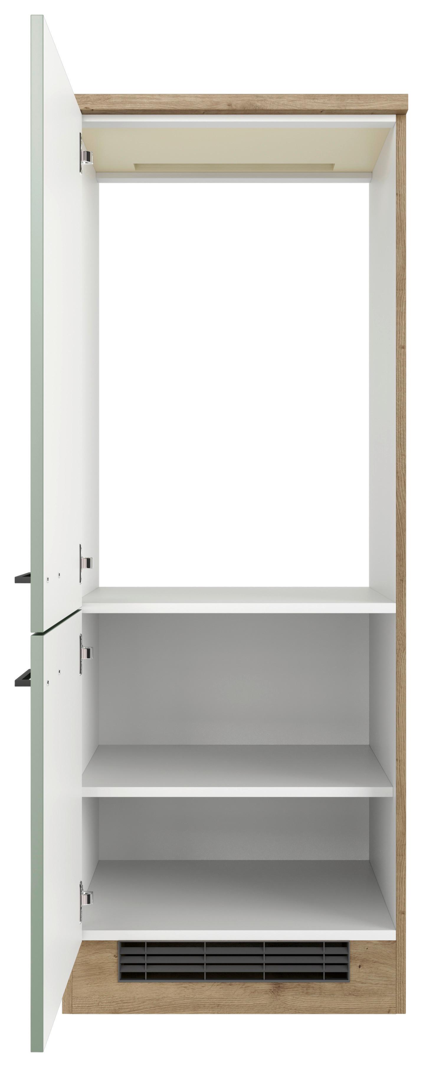 Geräteumbauschrank Cara ca. 60x161x60 cm Grün/Eiche - Schwarz/Eiche Artisan, KONVENTIONELL, Holzwerkstoff/Metall (60/160,6/60cm) - FlexWell