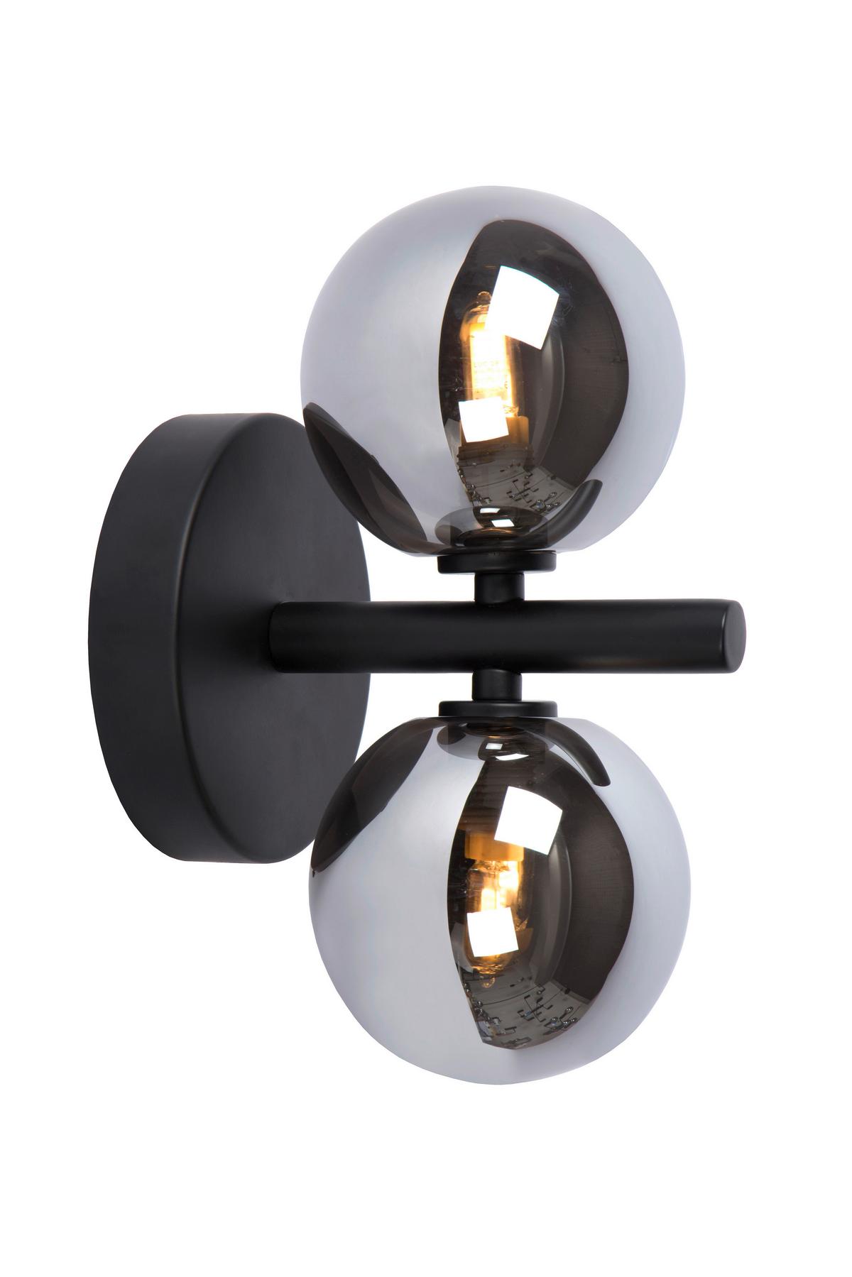 KINKIET 45274/02/30 TYCHO - czarny, Design, szkło (12/15/22cm) - Lucide