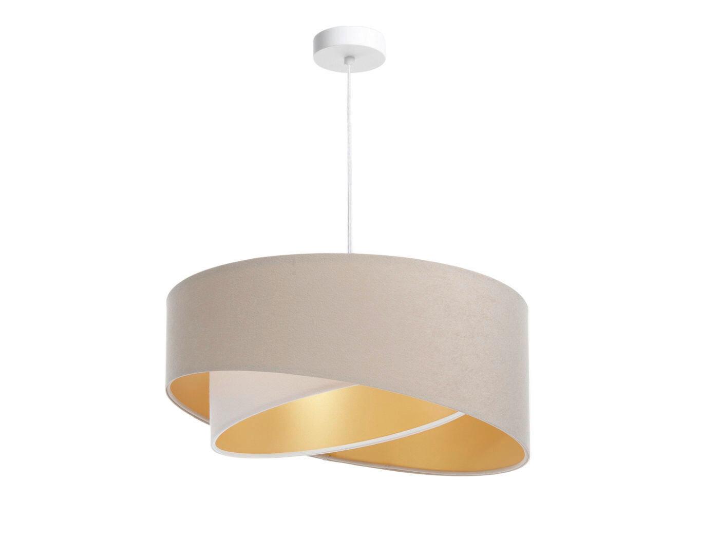 LAMPA WISZĄCA 060-018-45 GALAXY - beżowy/biały, Design, tworzywo sztuczne/metal (50/93cm)