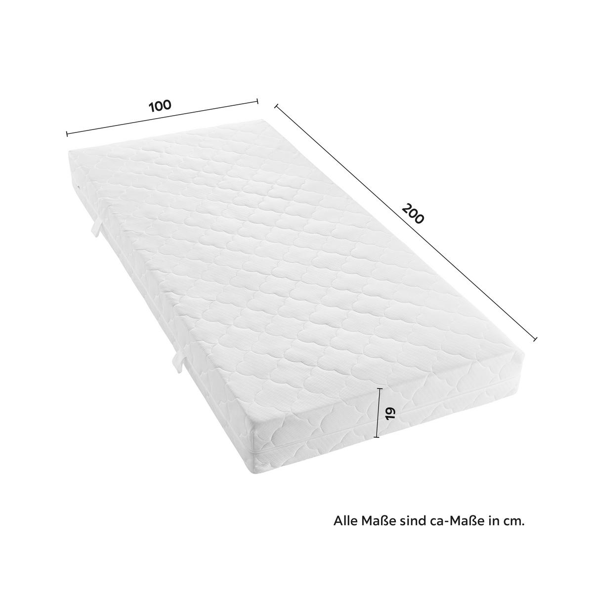 Taschenfederkernmatratze Sleepy Weiß ca. 100x200cm - Weiß, MODERN, Textil (100/19/200cm) - Bessagi Home
