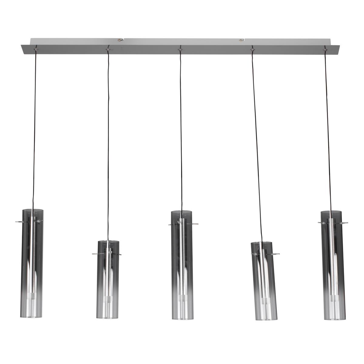 LAMPA WISZĄCA LED TURIN - czarny, Design, metal/szkło (92/8,5/150cm) - Ambiente