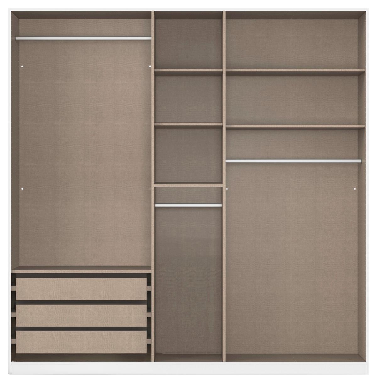 Ormar S Klasičnim Vratima Safari - hrast Artisan/boje šampanjca, Konvencionalno, drvni materijal (226/229/54cm) - Modern Living
