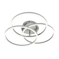 Led Svjetiljka Stropna Roland - srebrne boje/boje nikla, Moderno, metal/plastika (47/38,5/8cm) - Mömax