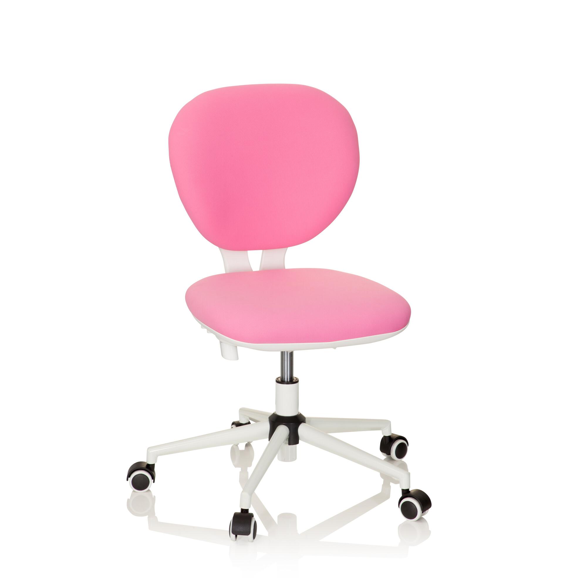 Jugenddrehstuhl Kid Vivo Stoff Pink/Weiß - Pink, Basics, Kunststoff (43/82-95/56cm) - MID.YOU