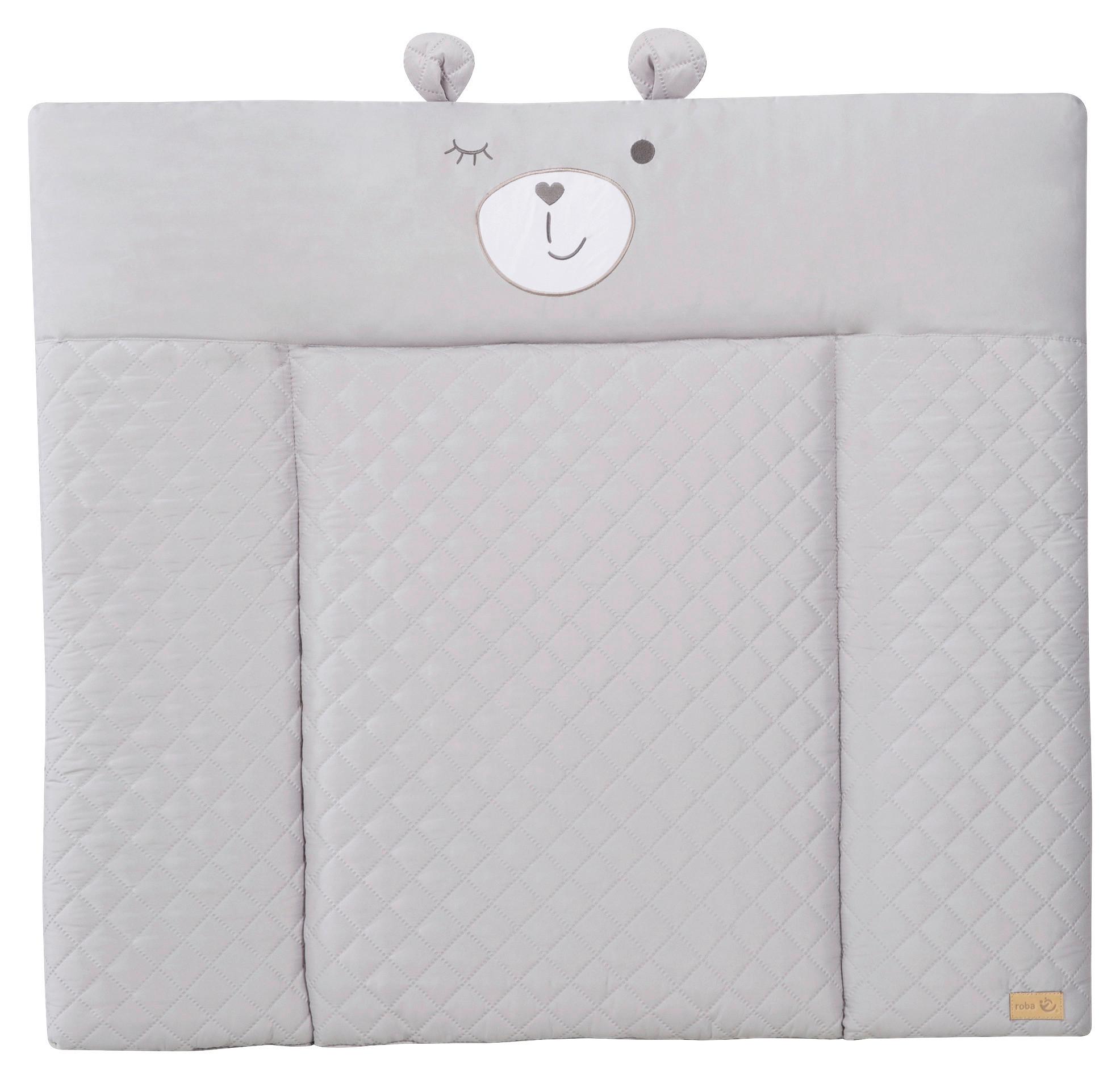Wickelauflage Bear Grau ca. 85x75cm - Grau, KONVENTIONELL, Textil (85/4/75cm) - Roba