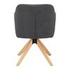 STOEL MET ARMELEUNINGEN LUCITA - Natuurlijke kleuren/Donkergrijs, Modern, Hout/Textiel (58/87/60cm) - Bessagi Home