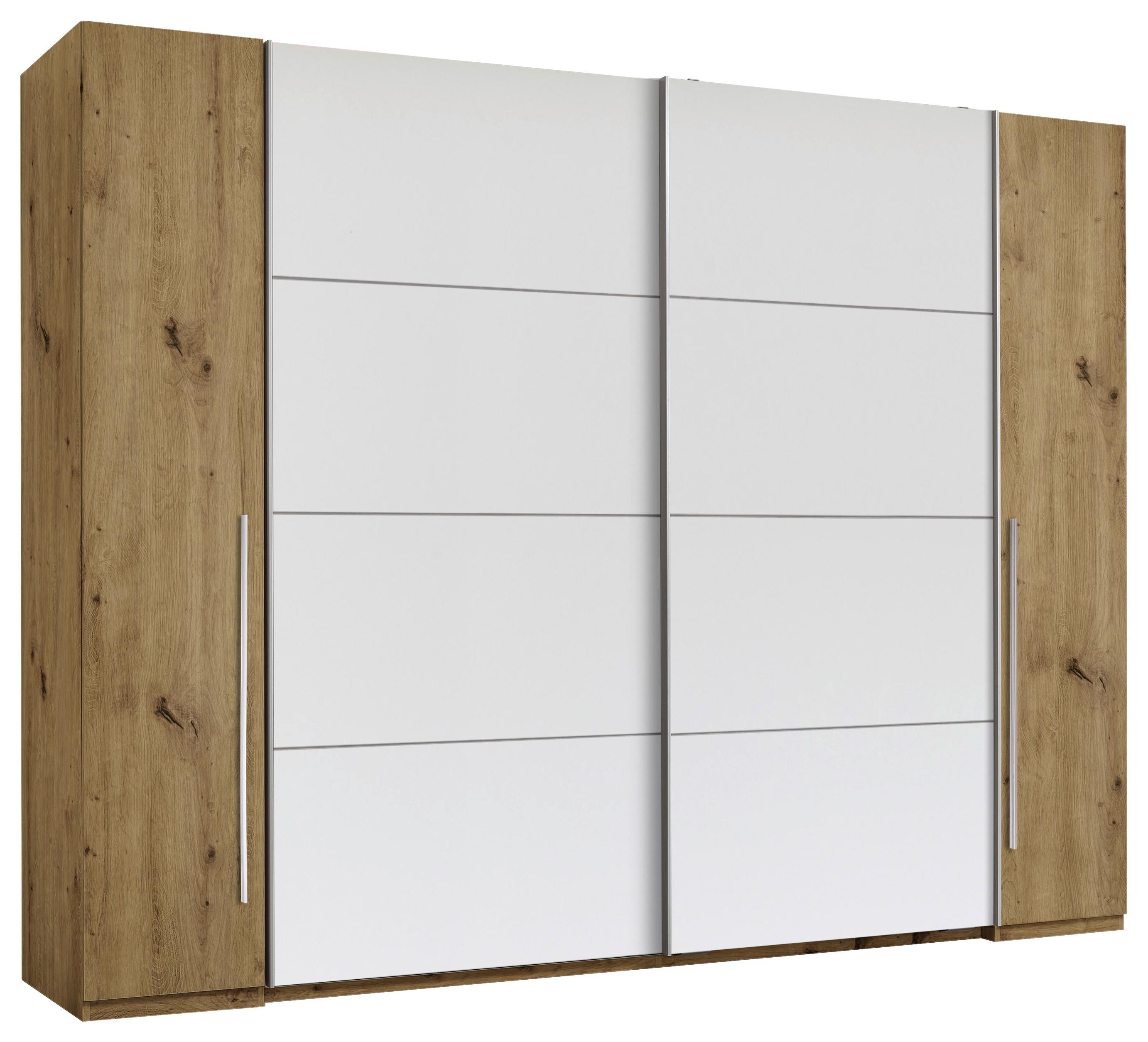 Dulap Cu Uși Culisante Joker-Top - alb/culoare lemn stejar, Konventionell, material pe bază de lemn (312/225,5/60,3cm) - Based