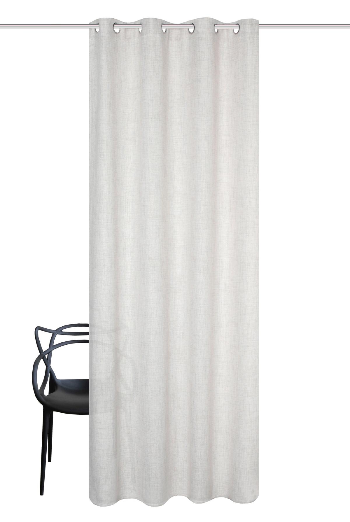 ZASŁONA NA PRZELOTKACH LINORA - kremowy, Basics, tkanina (140/145cm)